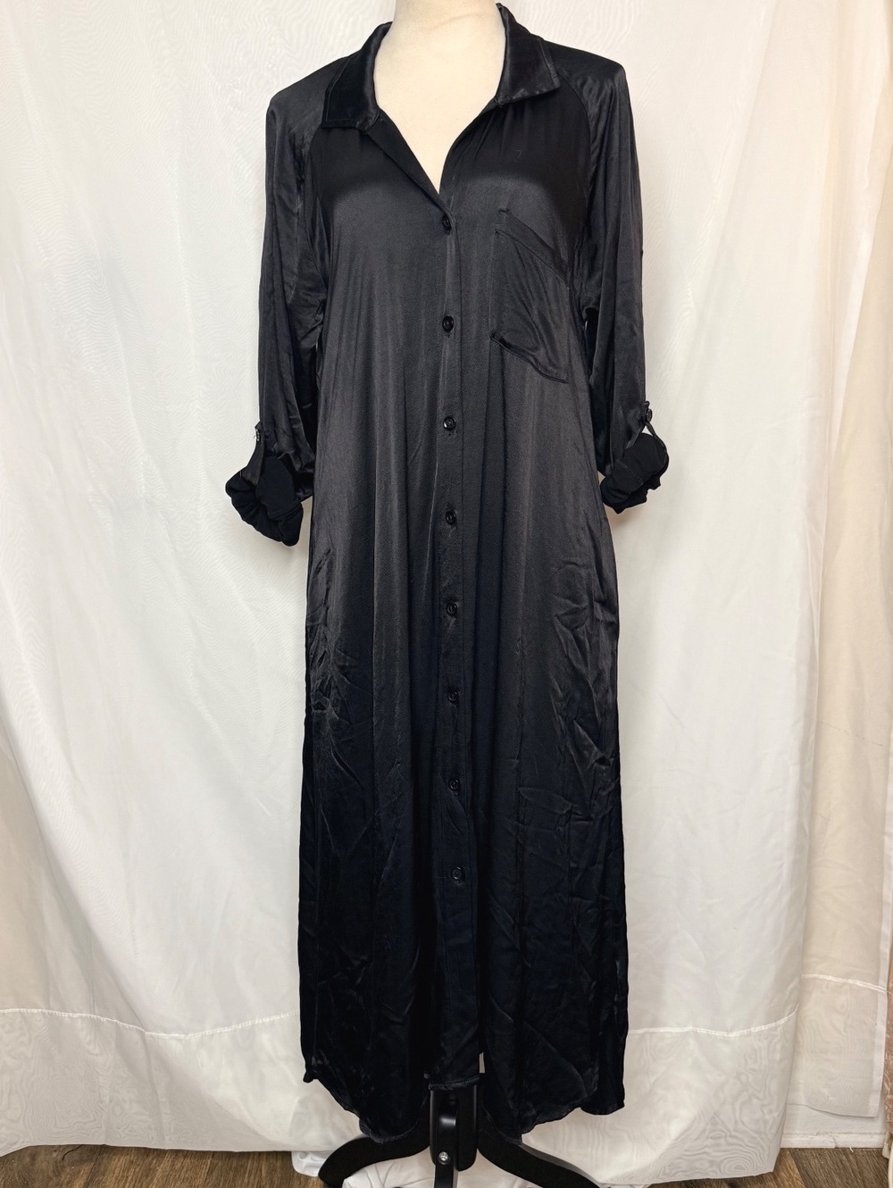 Young Fabulous & Broke Scarlet Shirt Dress Black M